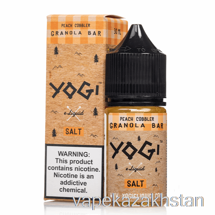 Vape Disposable Peach Cobbler Granola Bar - Yogi Salts E-Liquid - 30mL 35mg